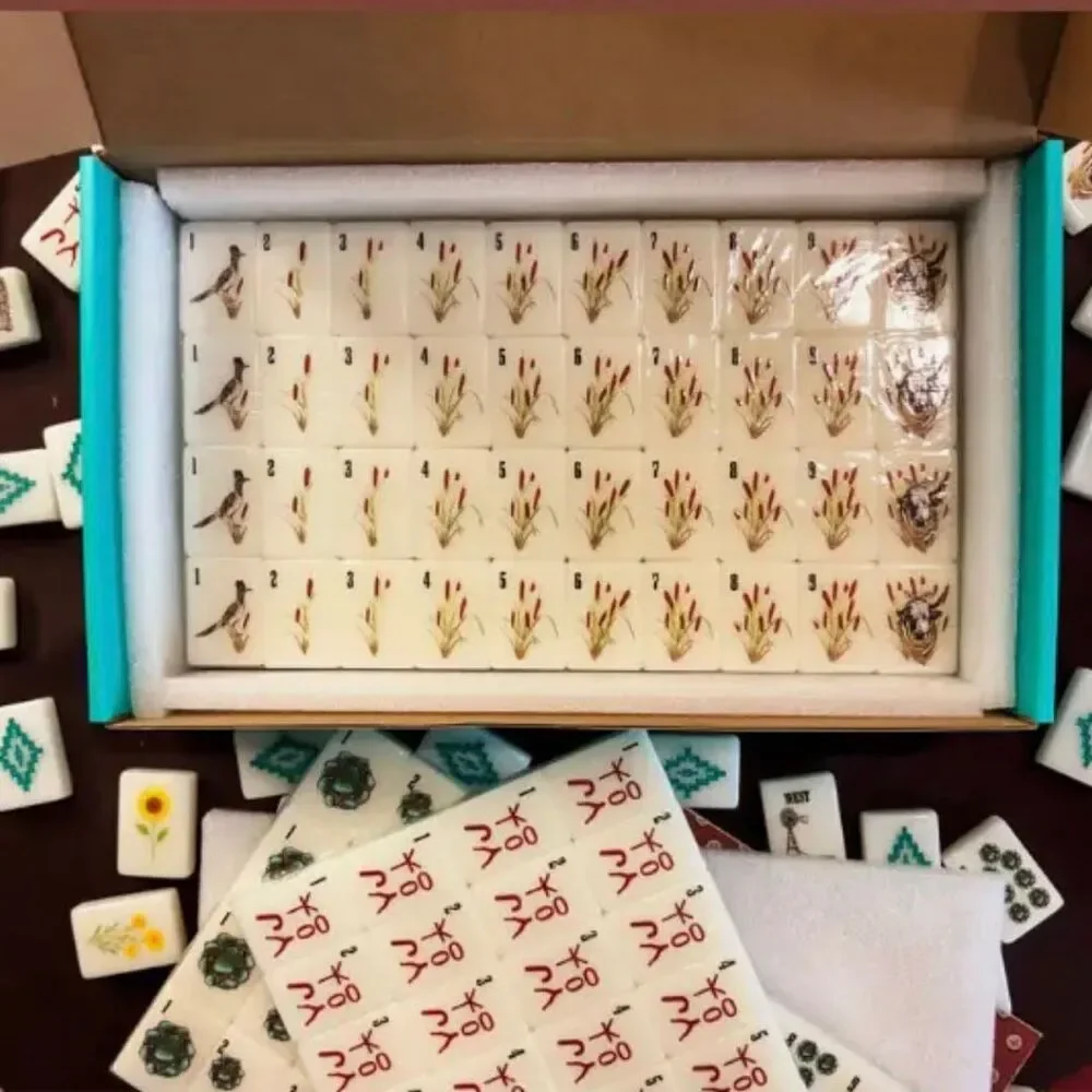 Wild & Western American Mahjong Tiles Only 160 Pc Replacement Set Cowboy Texas - Picture 3 of 13